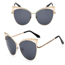 Load image into Gallery viewer, Ladies Cat Eye Sunglasses Women Sun glasses Alloy Frame UV400 Protection Brand Designer Retro Cat eye Glasses