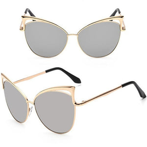 Ladies Cat Eye Sunglasses Women Sun glasses Alloy Frame UV400 Protection Brand Designer Retro Cat eye Glasses