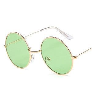 2018 New Round Sunglasses Women Fashion Vintage Oculos Ocean Lens Sun Glasses UV400 Transparent Lunette De Soleil Femme