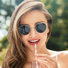 Load image into Gallery viewer, 2019 Fashion Oval Sunglasses Women Brand Designe Small Metal Frame Steampunk Retro Sun Glasses Female Oculos De Sol UV400