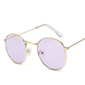 2019 Fashion Oval Sunglasses Women Brand Designe Small Metal Frame Steampunk Retro Sun Glasses Female Oculos De Sol UV400