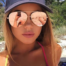 Load image into Gallery viewer, 2018 High Quality Aviation Sunglasses Women Brand Designer Pilot Sunglass Women Female Men Sun Glasses For Women Mirror Sunglass