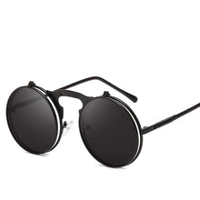 Load image into Gallery viewer, Retro Steampunk Sunglasses Men Women Brand Designer Black Gothic Punk Round Sunglass Male Sun Glasses For Men Vintage UV400 2019